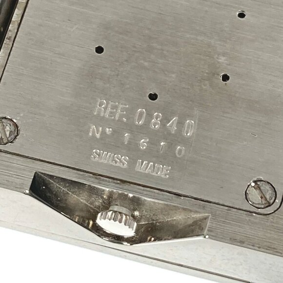 GUCCI REF0840 Logo Travel Watch Watch Interior Table clock SS Silver - Picture 13 of 16